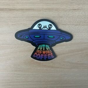 Dutch Bros UFO Coffee Sticker - Black, Blue, Green, Purple